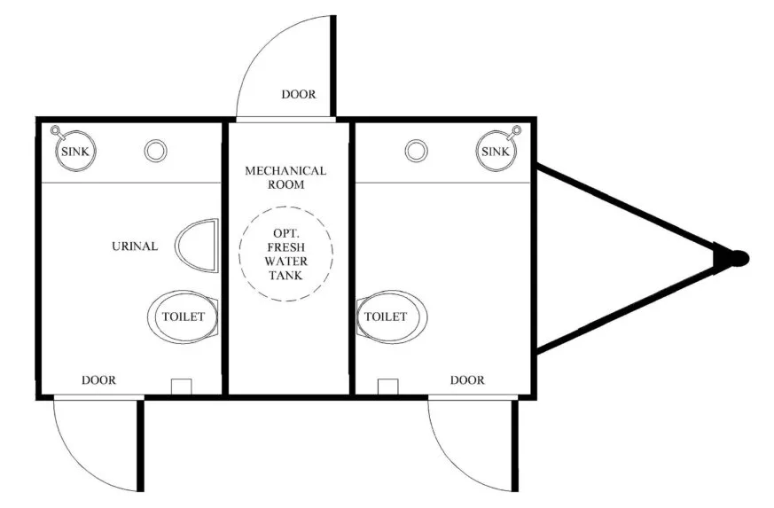 2_Stall_Restroom_Trailer_Floor_Plan